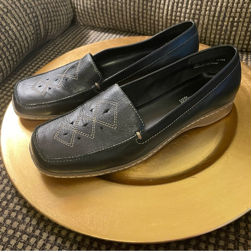 Jessica Sport Black Loafers Ladies Size 8